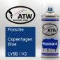 Preview: Porsche, Copenhagen Blue, LY5B / K3: 400ml Sprühdose, von ATW Autoteile West.